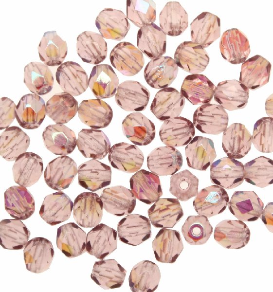 Mezzi cristalli da 4 mm. color Ametista chiara AB