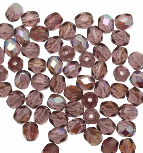 Mezzi cristalli da 4 mm. color Ametista medio AB