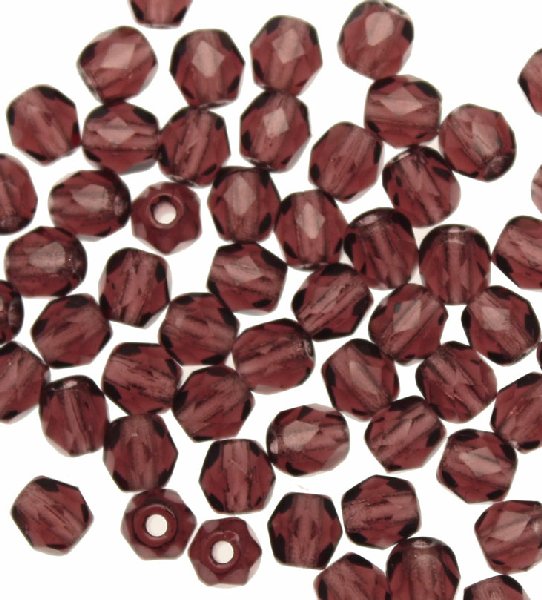 Mezzi cristalli da 4 mm. color Ametista scuro