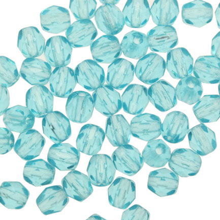 Mezzi cristalli da 4 mm. color Acqua