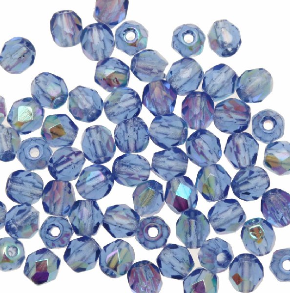 Mezzi cristalli da 4 mm. color Zaffiro AB