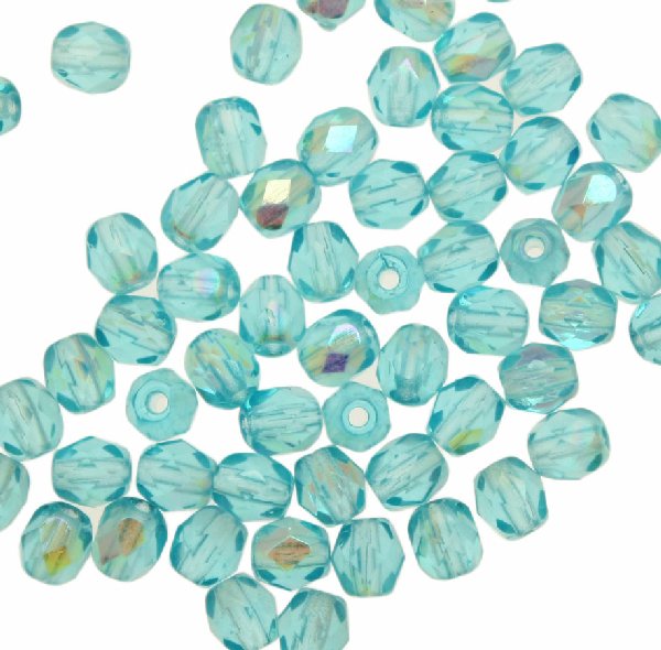 Mezzi cristalli da 4 mm. color Acqua AB