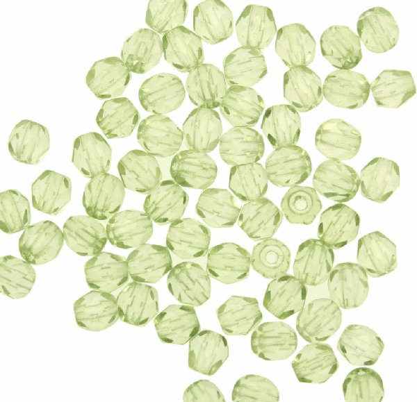 Mezzi cristalli da 4 mm. color Verde oliva chiarissimo