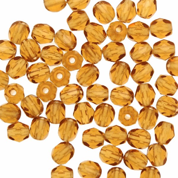 Mezzi cristalli da 4 mm. color Topazio