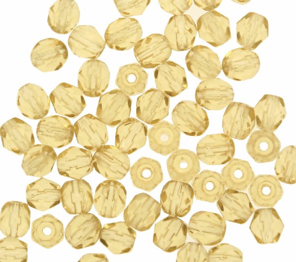 Mezzi cristalli da 4 mm. color Topazio chiarissimo