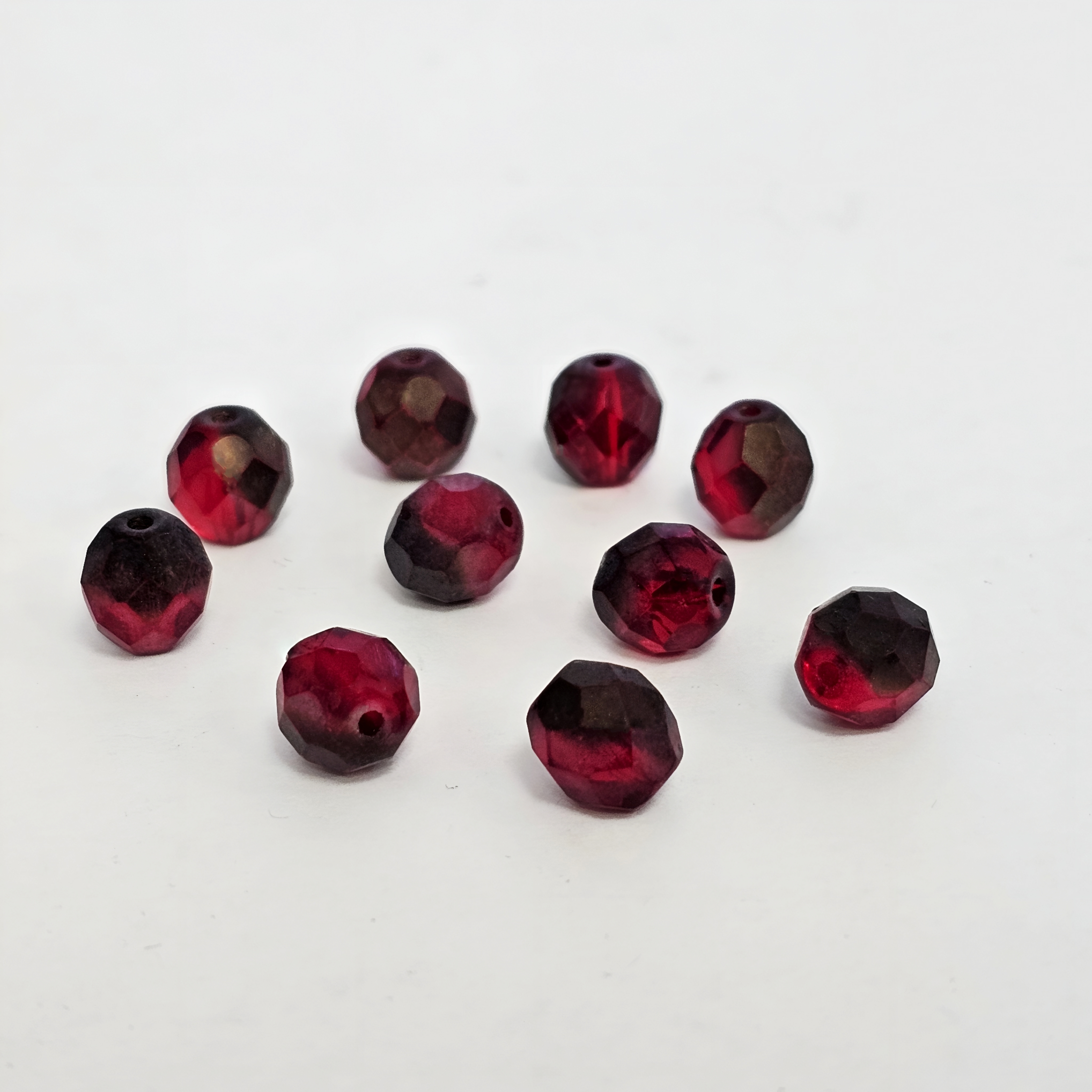 Mezzo cristallo colore Rosso scuro con Bronzo