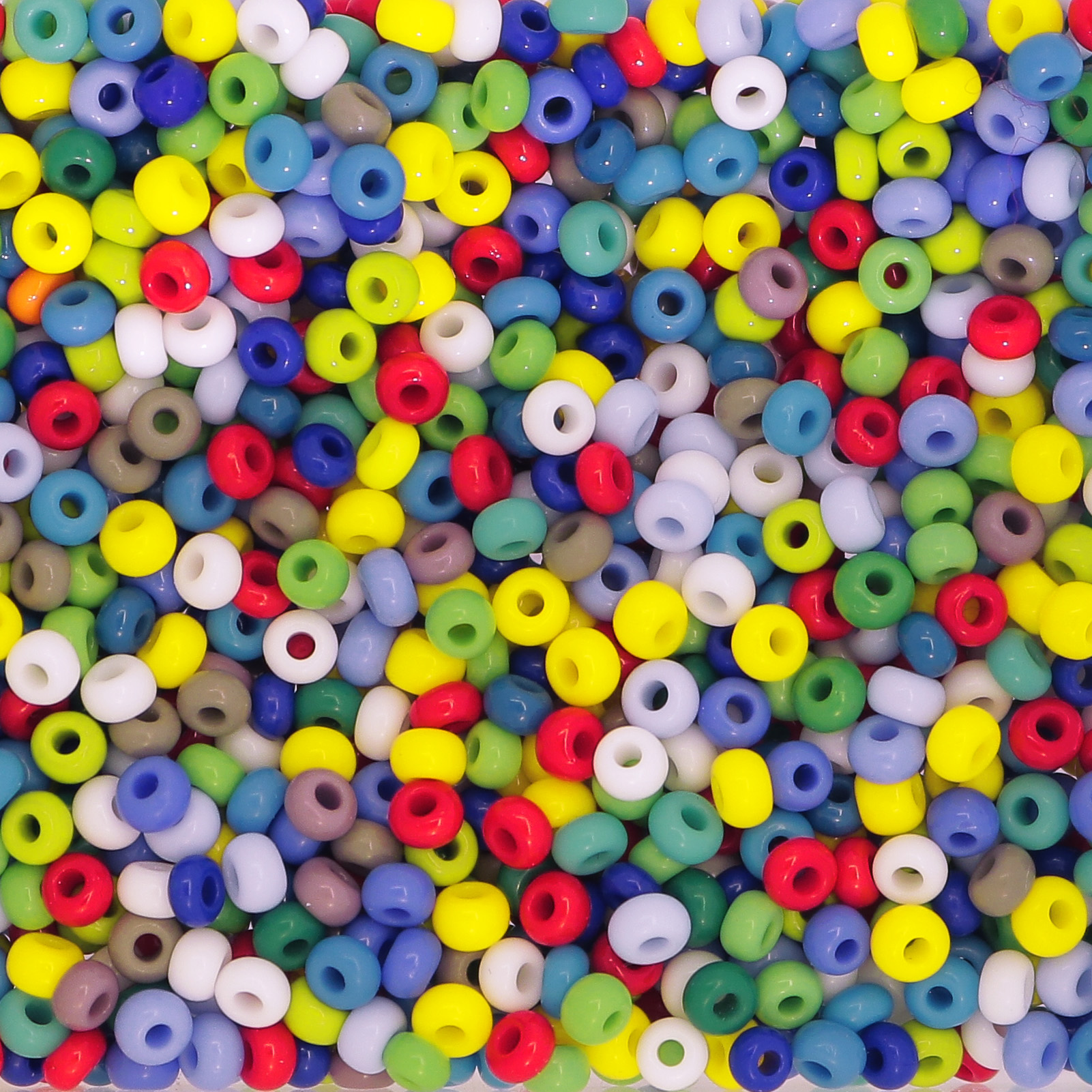 Mix di Conteria in vetro, 3x2 mm., colore Multicolor opaco