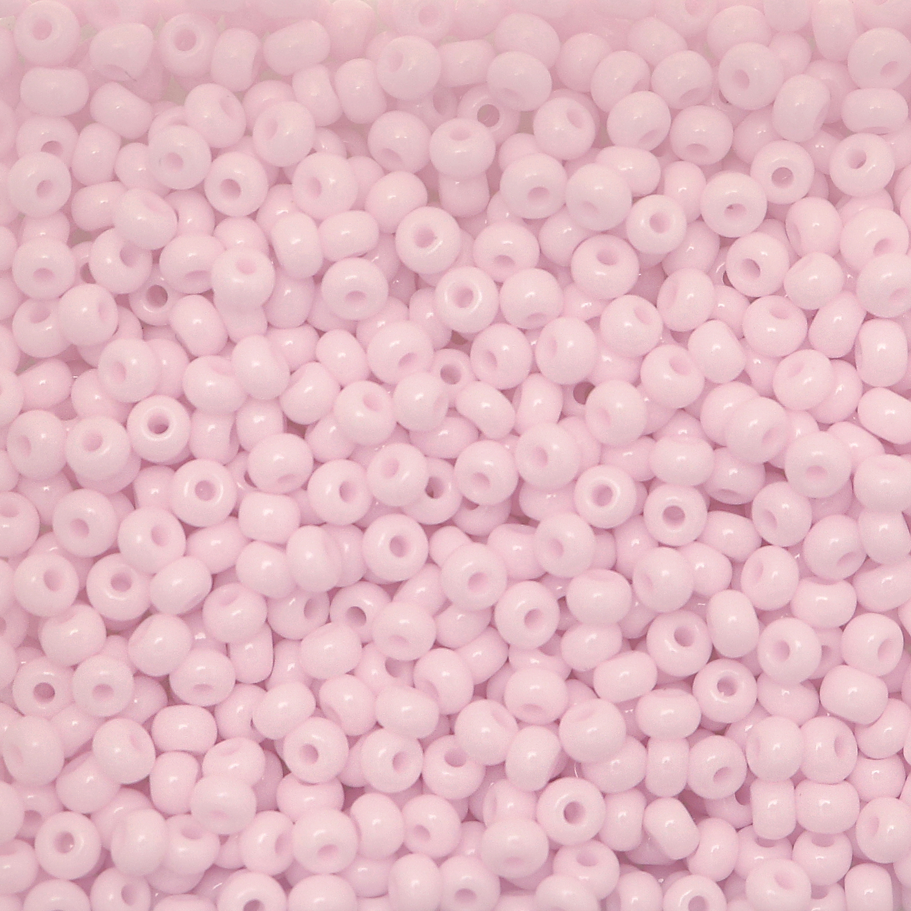Conteria in vetro, 3x2 mm., colore Rosa chiaro opaco