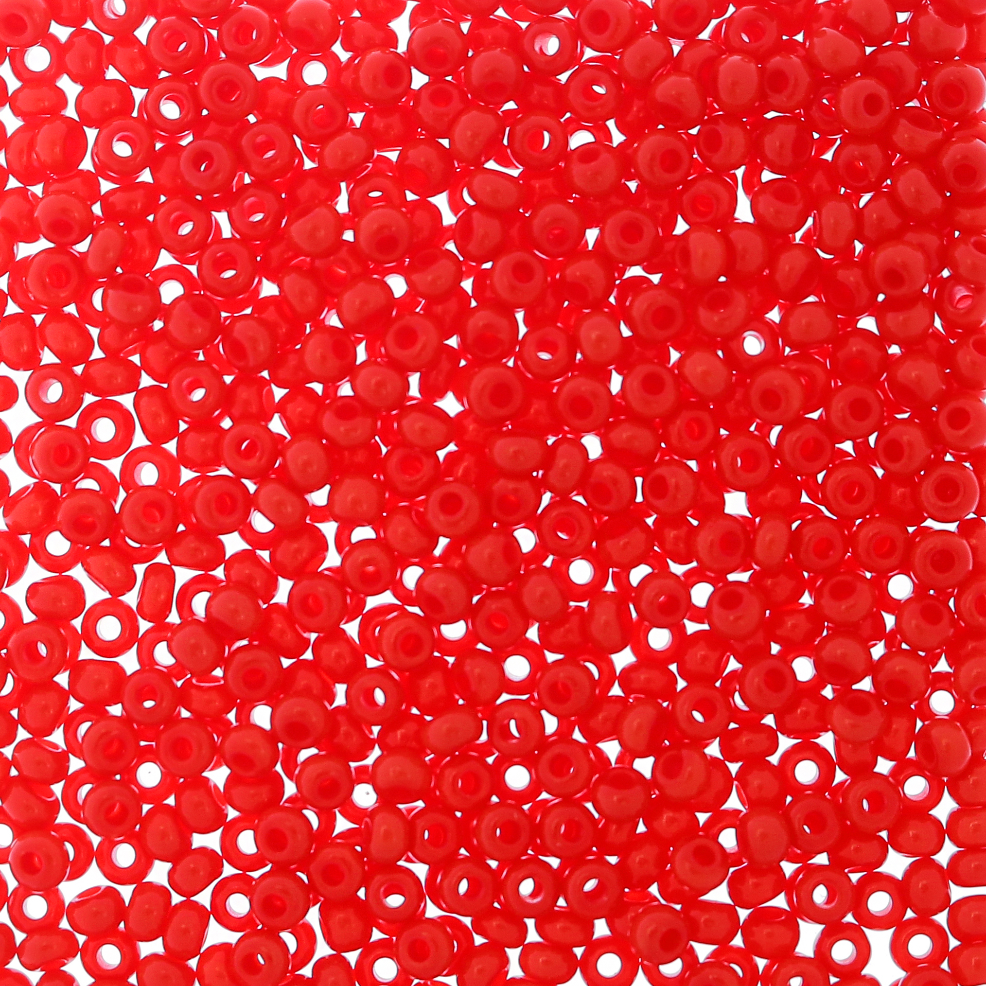 Conteria in vetro, 3x2 mm., colore Corallo opaco