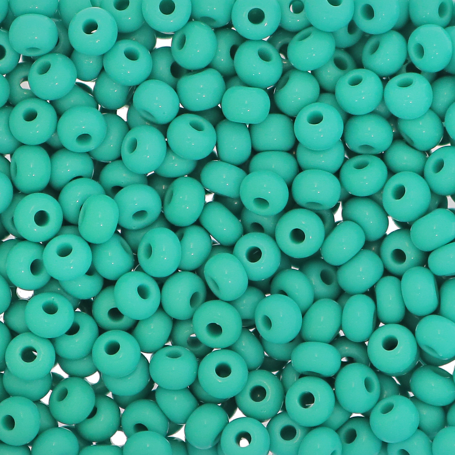 Conteria in vetro, 3x2 mm., colore Turchese opaco