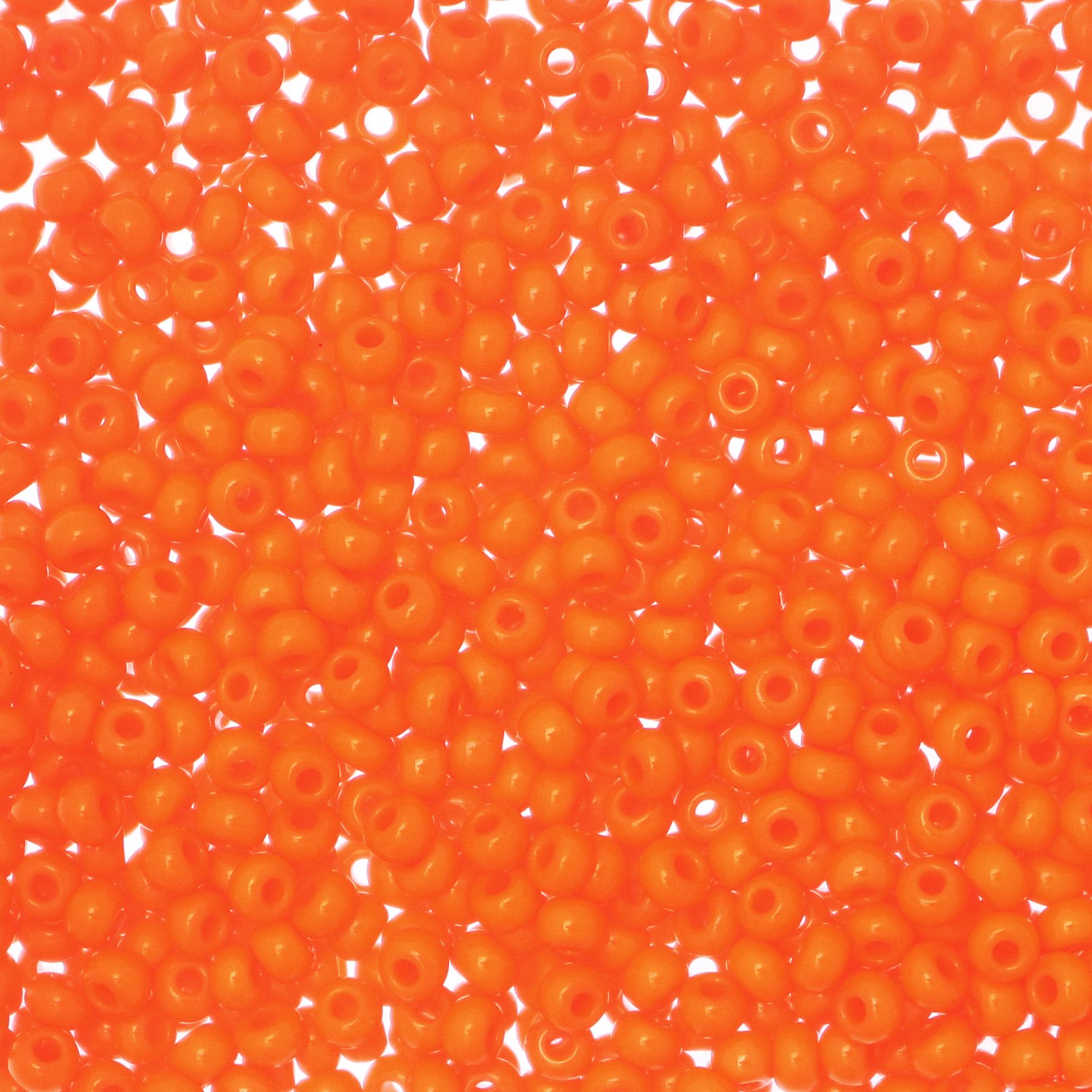 Conteria in vetro, 3x2 mm., colore Arancione Fluo opaco