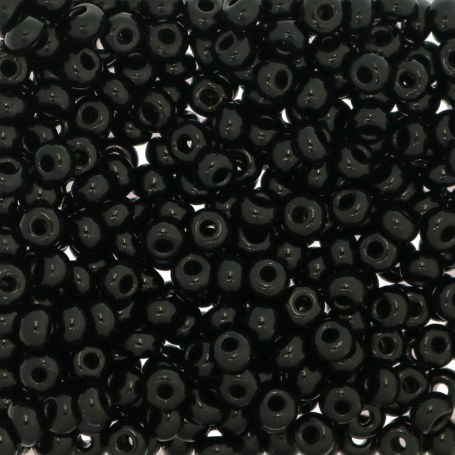 Conteria in vetro, dimensione 4,5x3mm., colore Nero