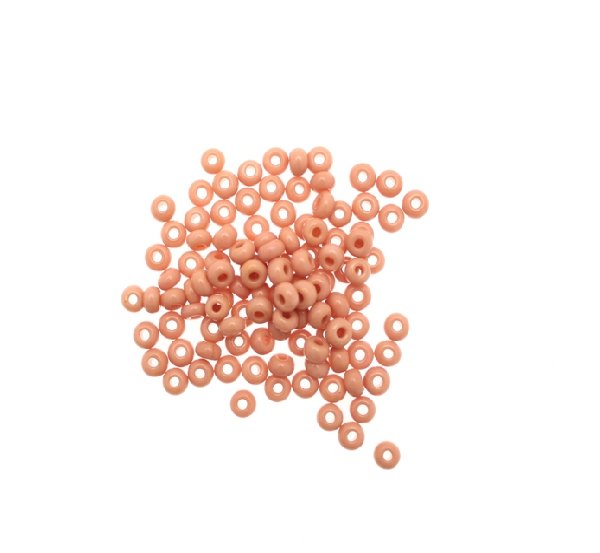 Conteria in vetro, dimensione 4,5x3mm., colore Rosa Pesca opaco