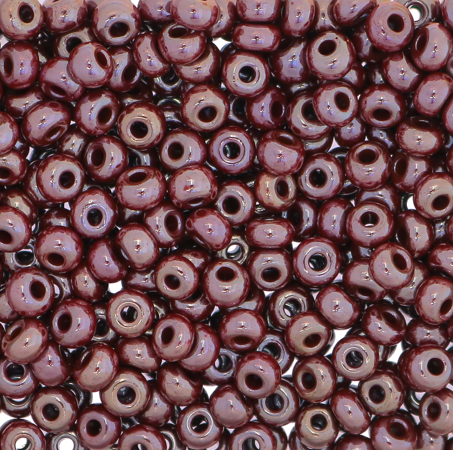 Conteria in vetro, dimensione 4,5x3mm., colore Borgogna perlato