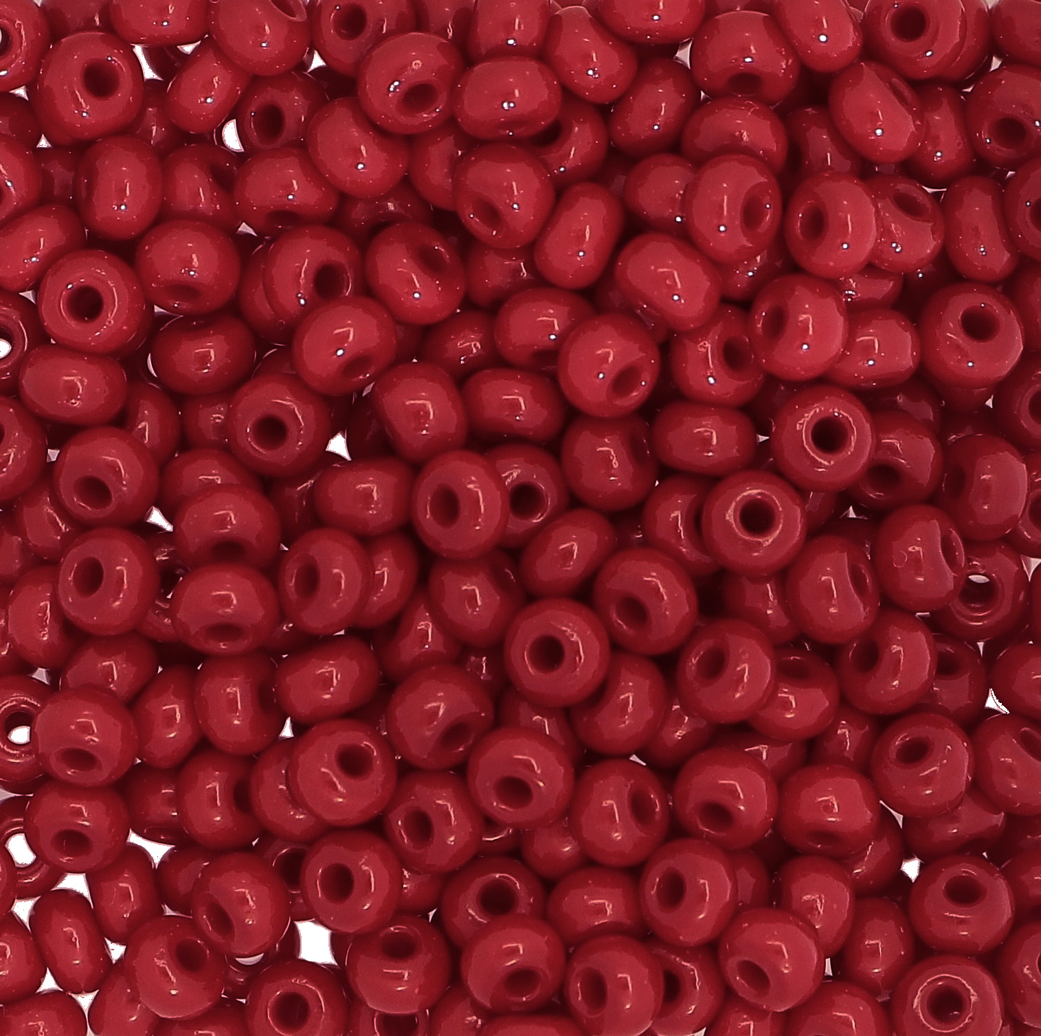 Conteria in vetro, dimensione 4,5x3mm., colore Rosso scuro opaco