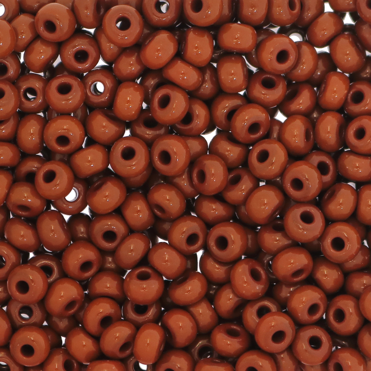 Conteria in vetro, dimensione 4,5x3mm., colore Mattone opaco
