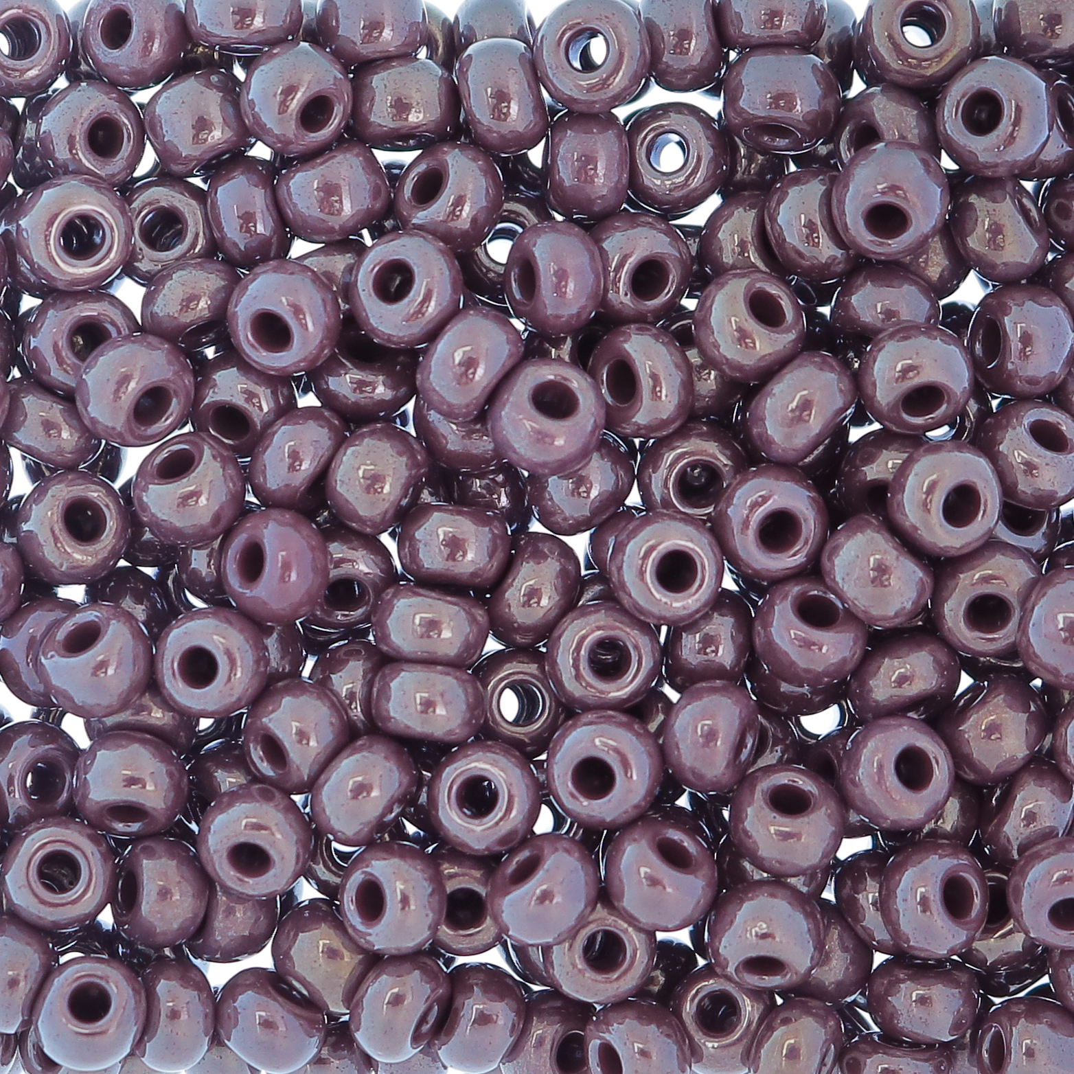 Conteria in vetro, dimensione 4,5x3mm., colore Malva Perlato