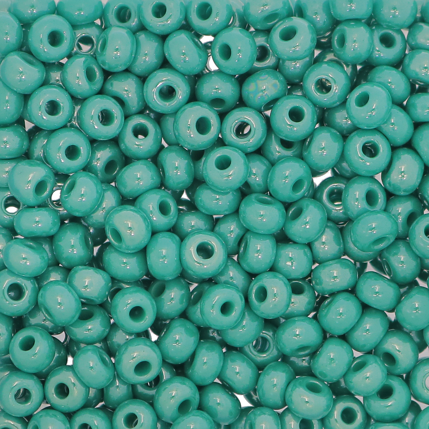 Conteria in vetro, dimensione 4,5x3mm., colore Turchese Perlato