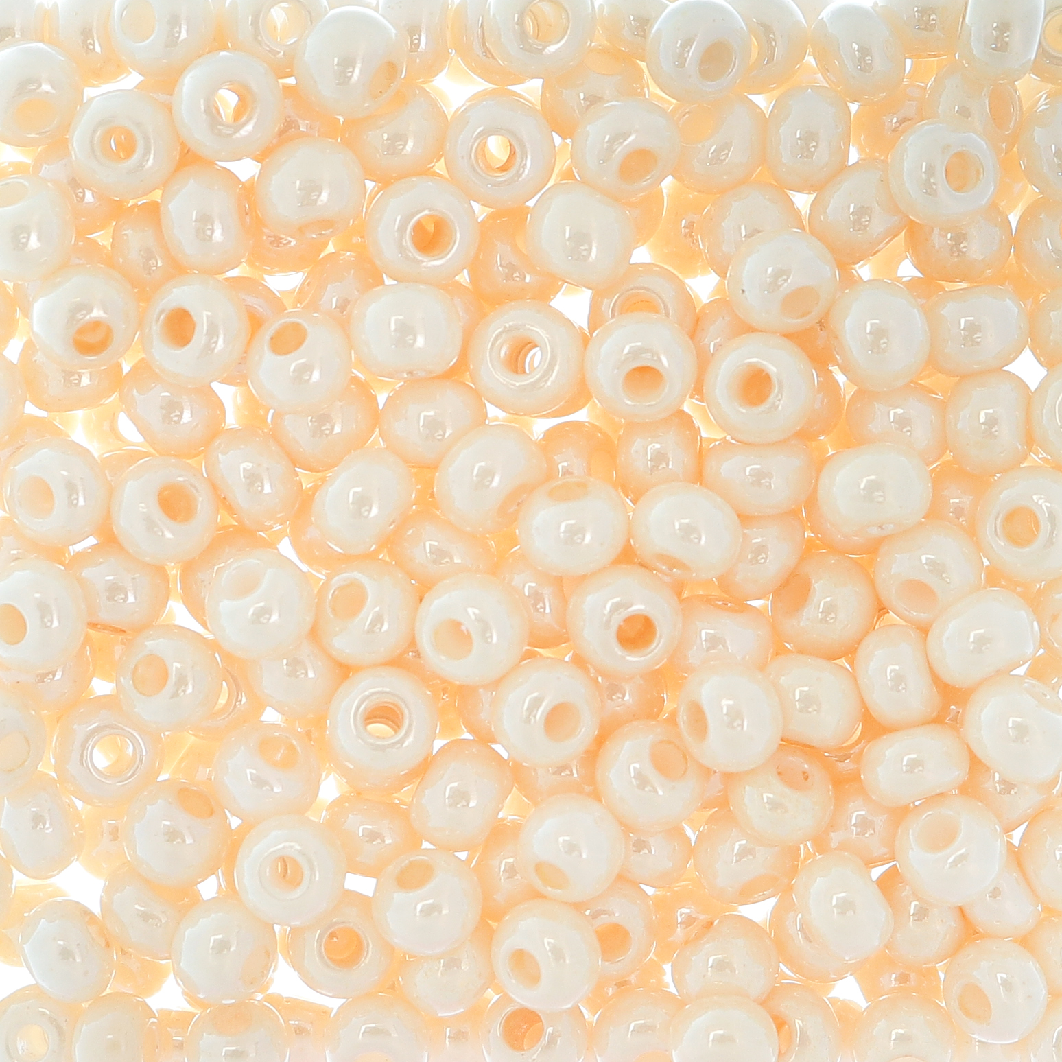 Conteria in vetro, dimensione 4,5x3mm., colore Crema perlato