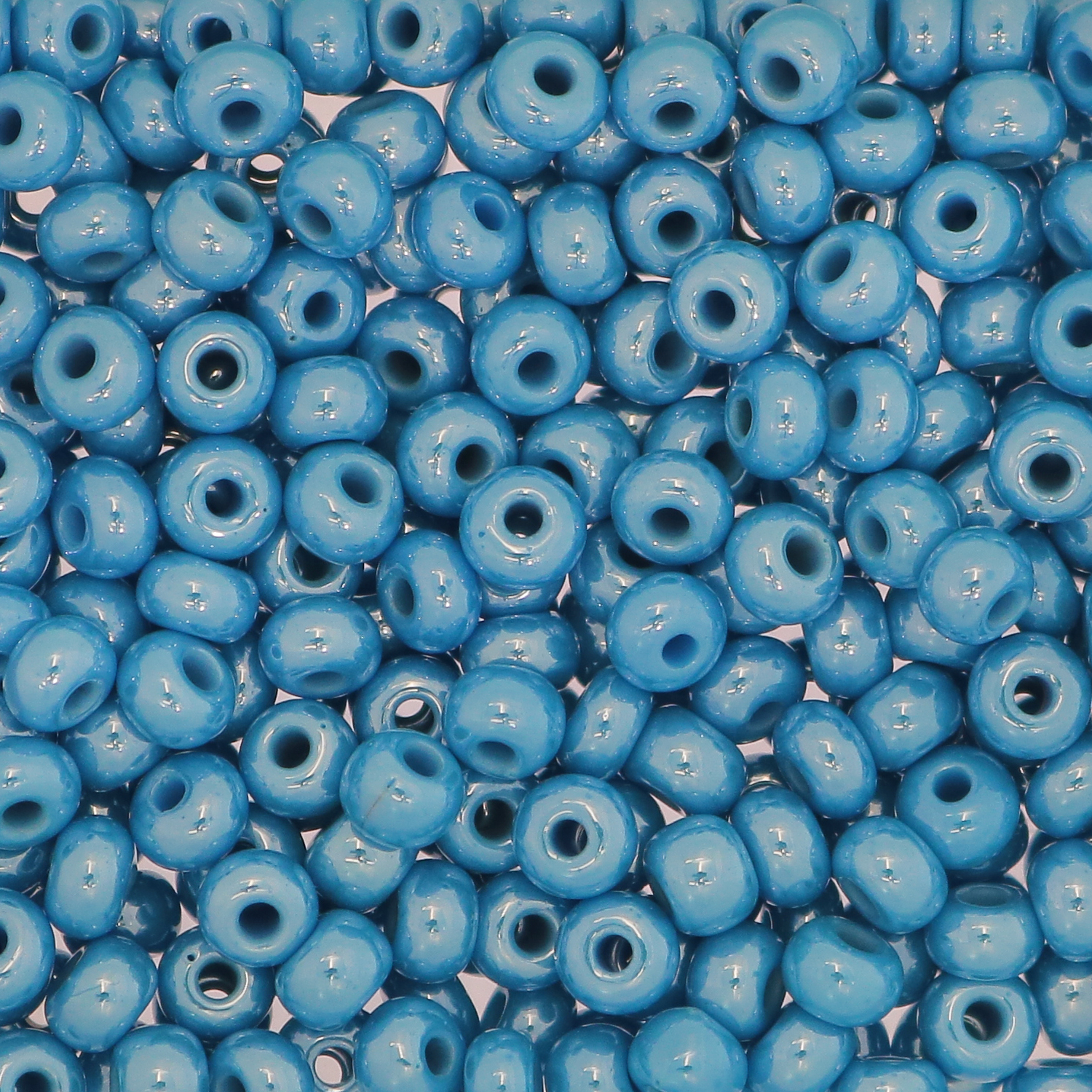 Conteria in vetro, dimensione 4,5x3mm., colore Azzurro scuro perlato