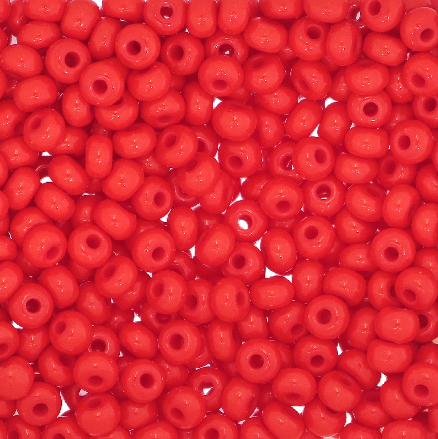 Conteria in vetro, dimensione 4,5x3mm., colore Corallo opaco
