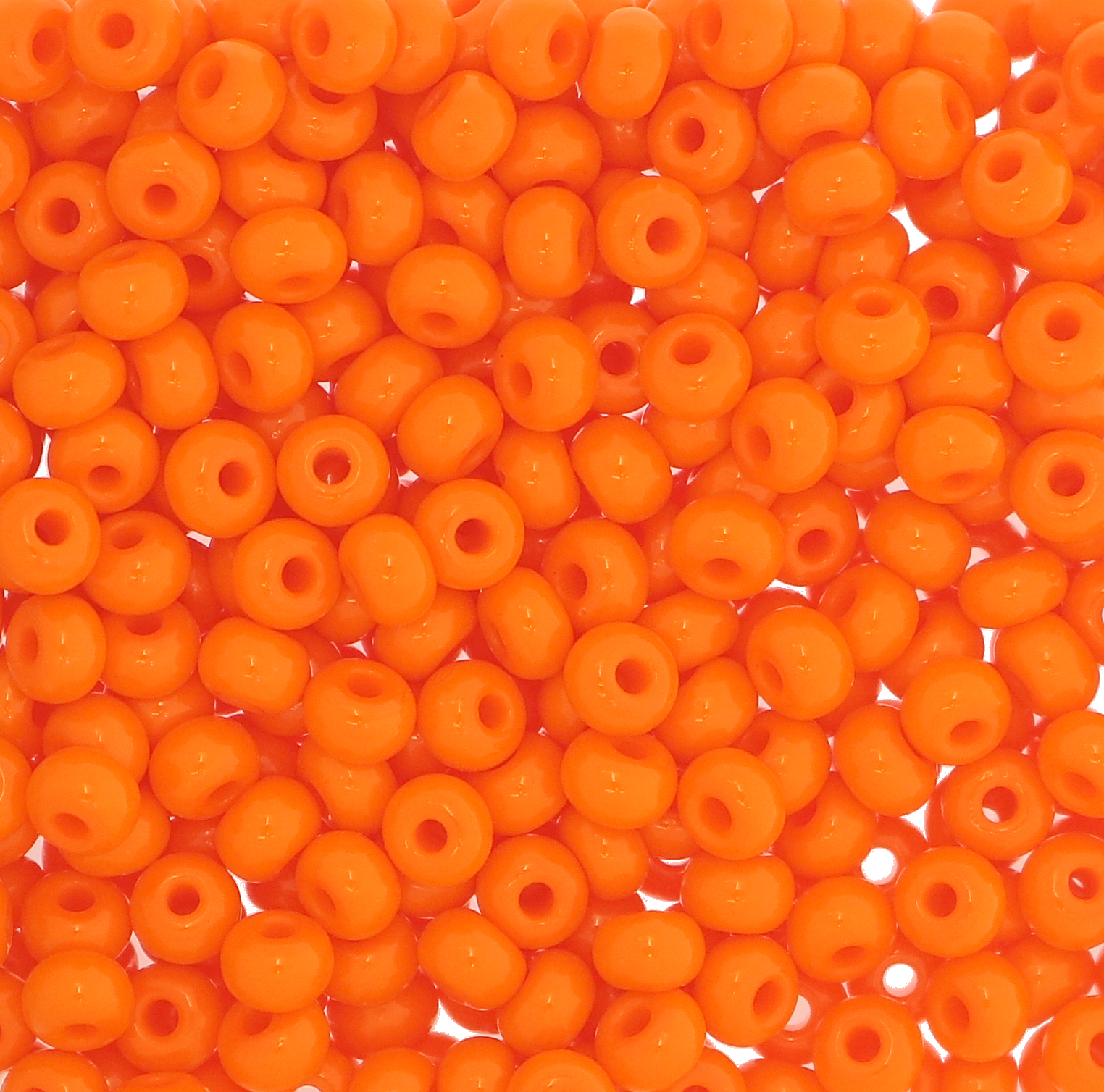 Conteria in vetro, dimensione 4,5x3mm., colore Arancione Fluo opaco