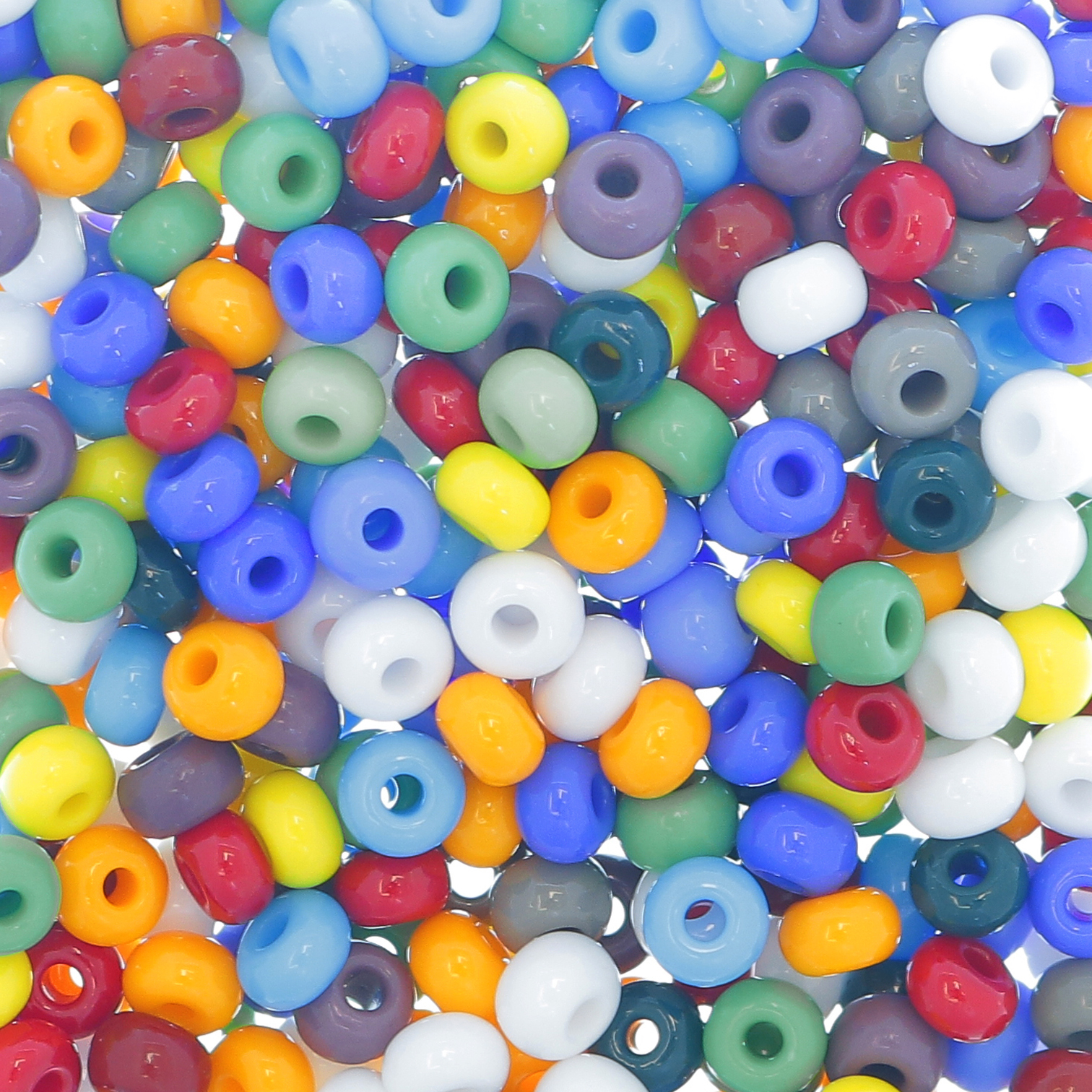 Conteria in vetro, dimensione 4,5x3mm., colore Multicolor opaco