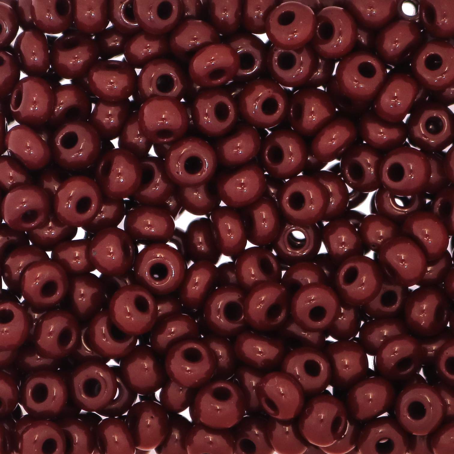 Conteria in vetro, dimensione 4,5x3mm., colore Bordeaux Scuro opaco
