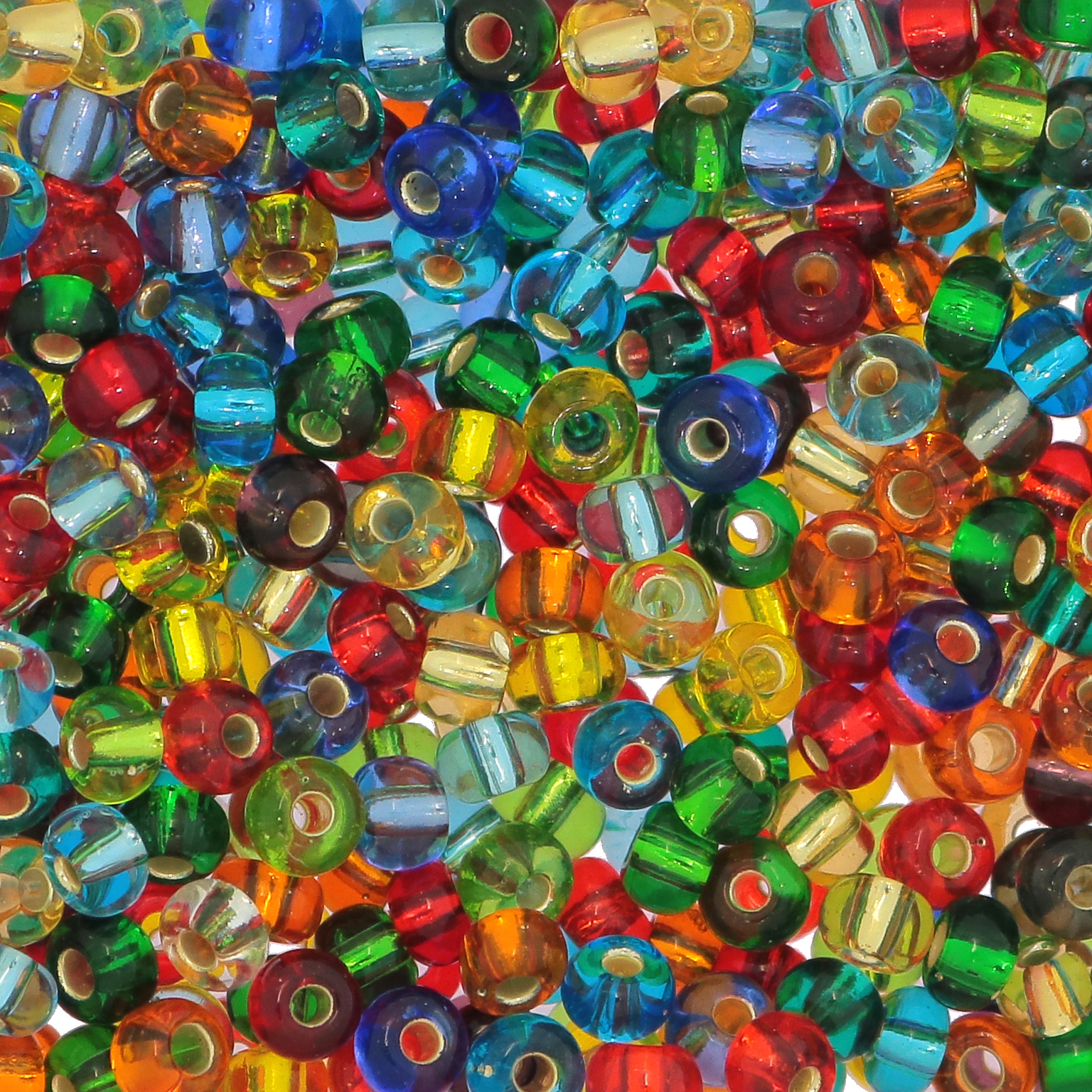 Conteria in vetro, dimensione 4,5x3mm., colore Trasparente Multicolor