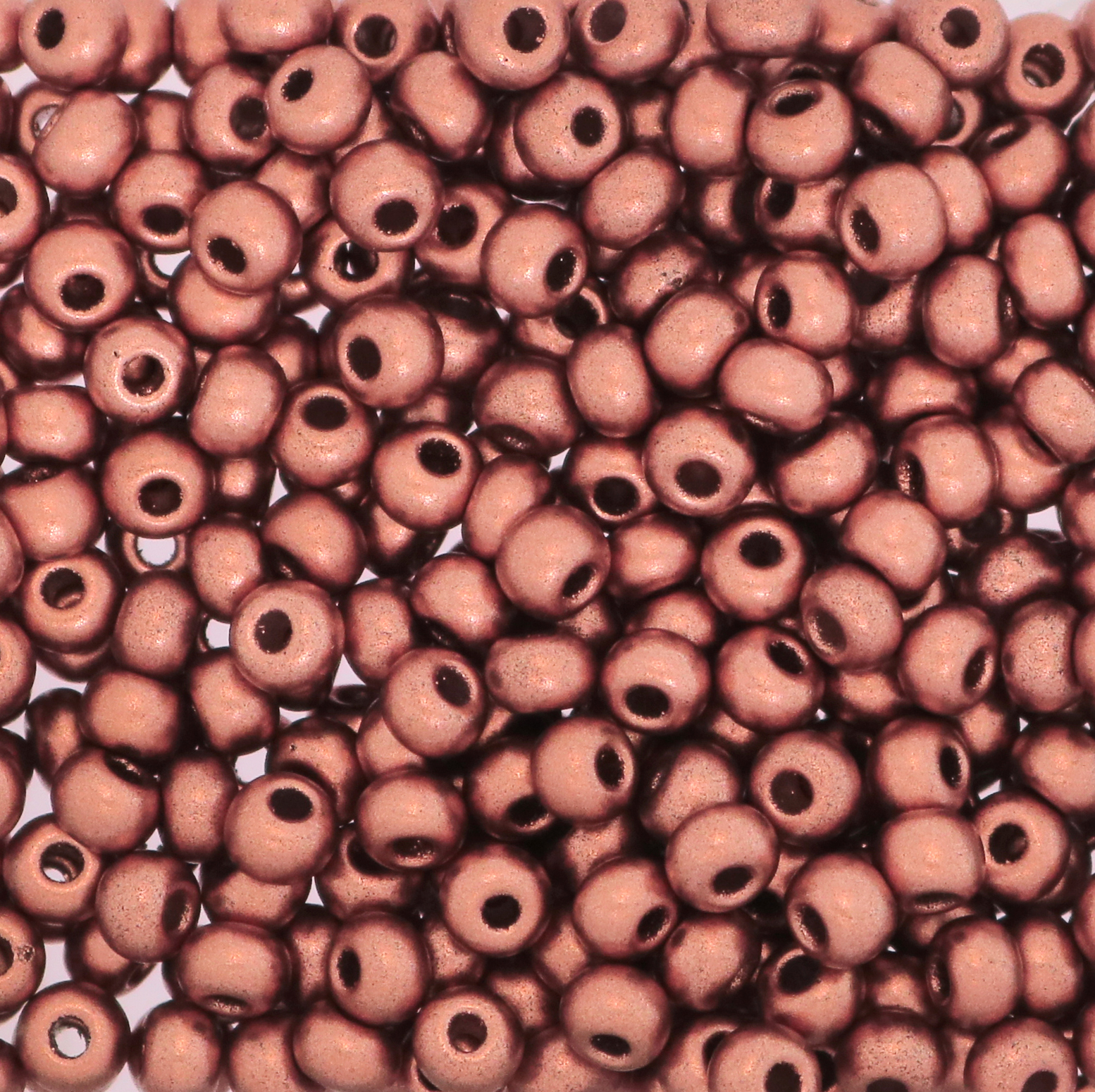 Conteria in vetro, dimensione 4,5x3mm., colore Rame Opaco