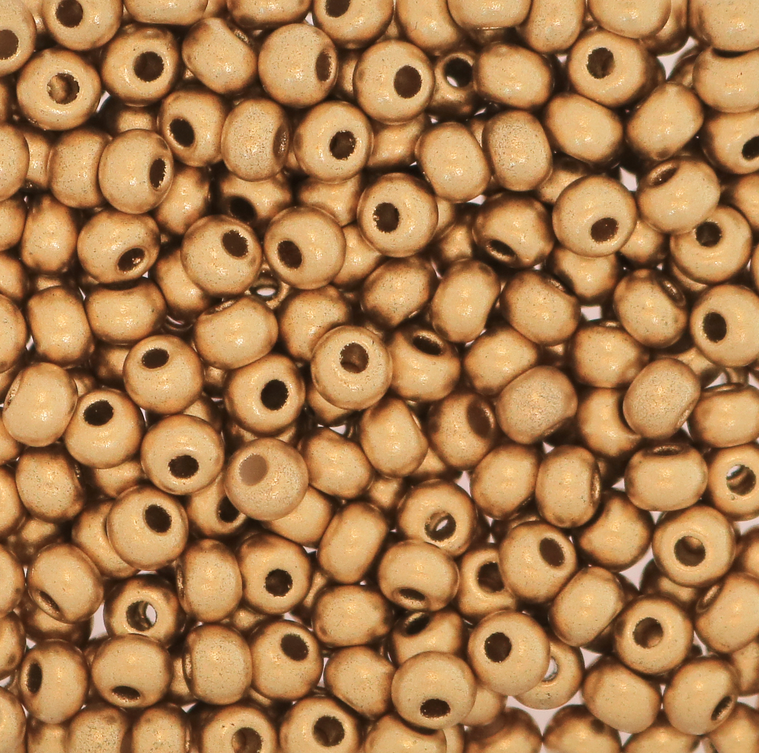 Conteria in vetro, dimensione 4,5x3mm., colore Oro Opaco