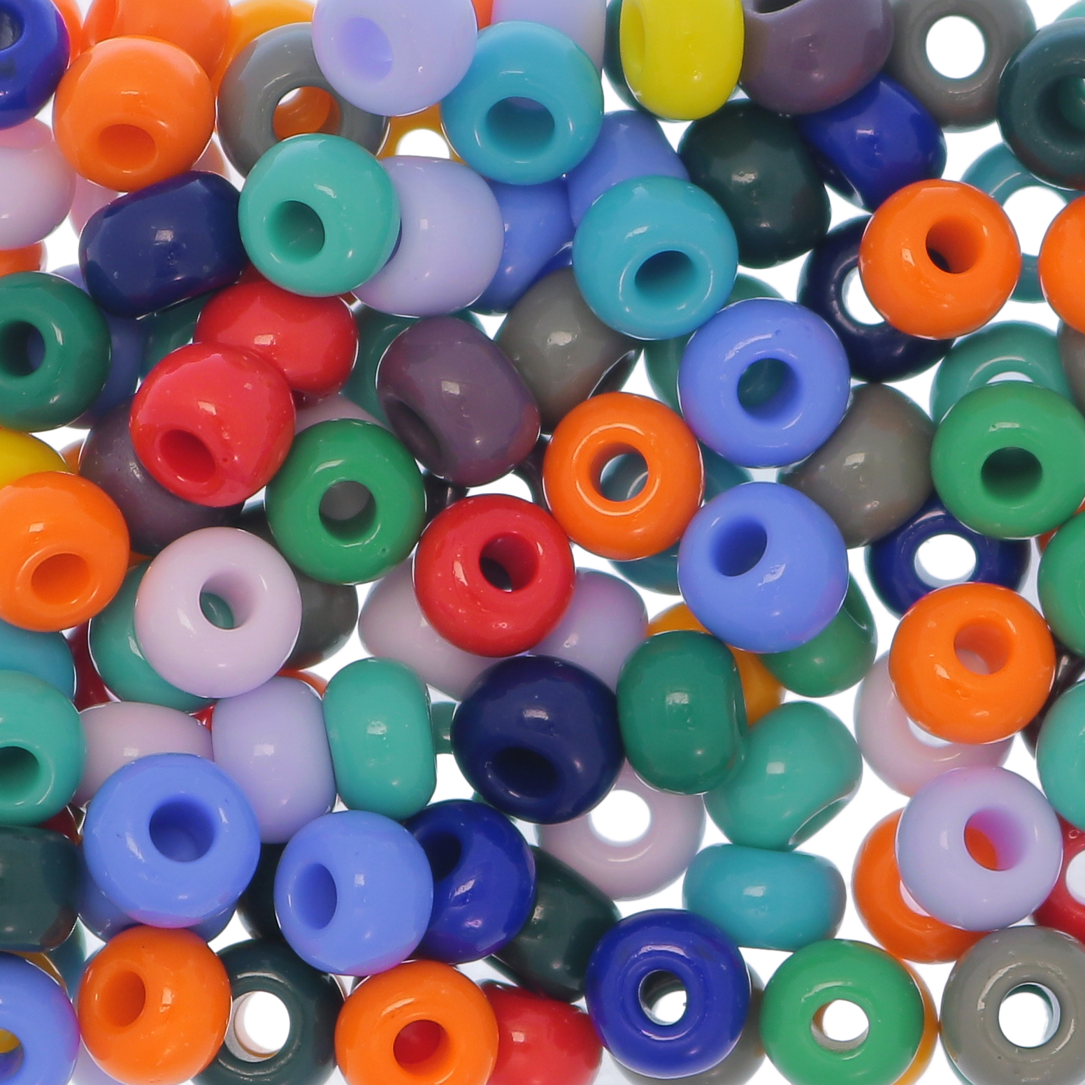 Mix di Conteria in vetro, 6x4 mm., colore Multicolor opaco