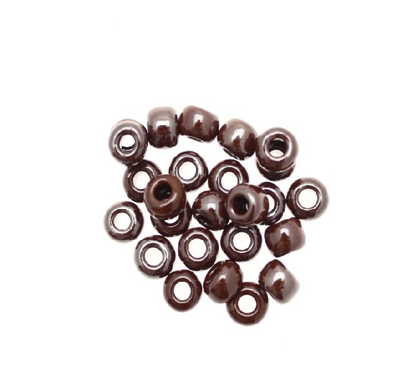 Conteria gigante in vetro, 8x5 mm., colore Borgogna Perlato