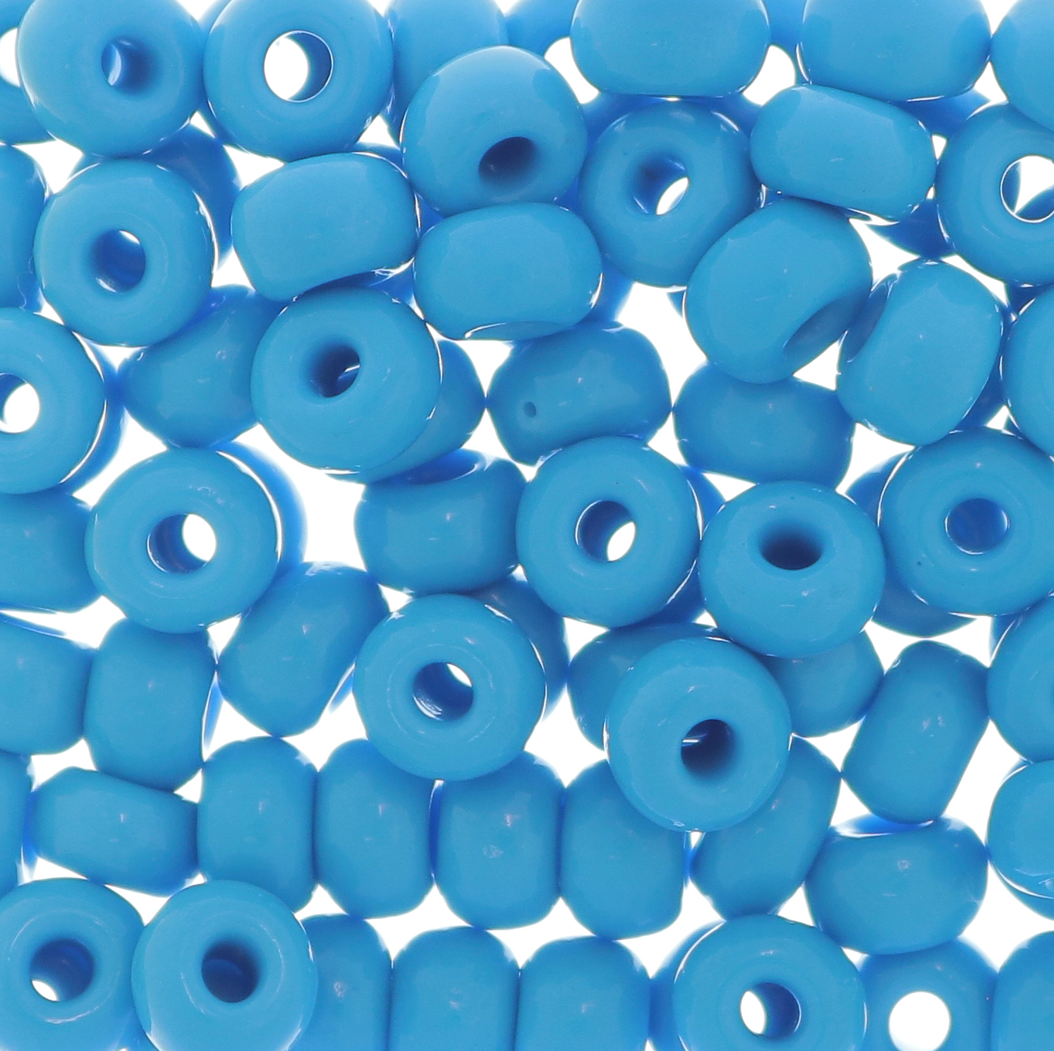 Conteria gigante in vetro, 8x5 mm., colore Azzurro Scuro opaco