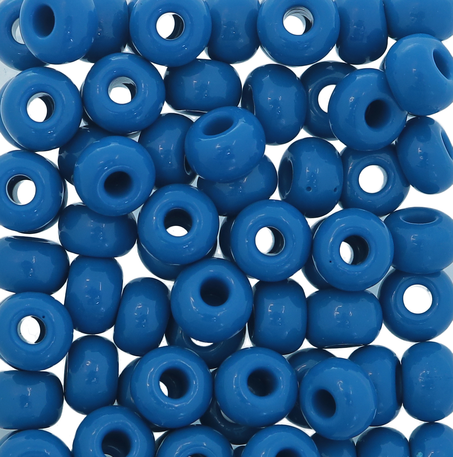 Conteria gigante in vetro, 8x5 mm., colore Blu Marino opaco