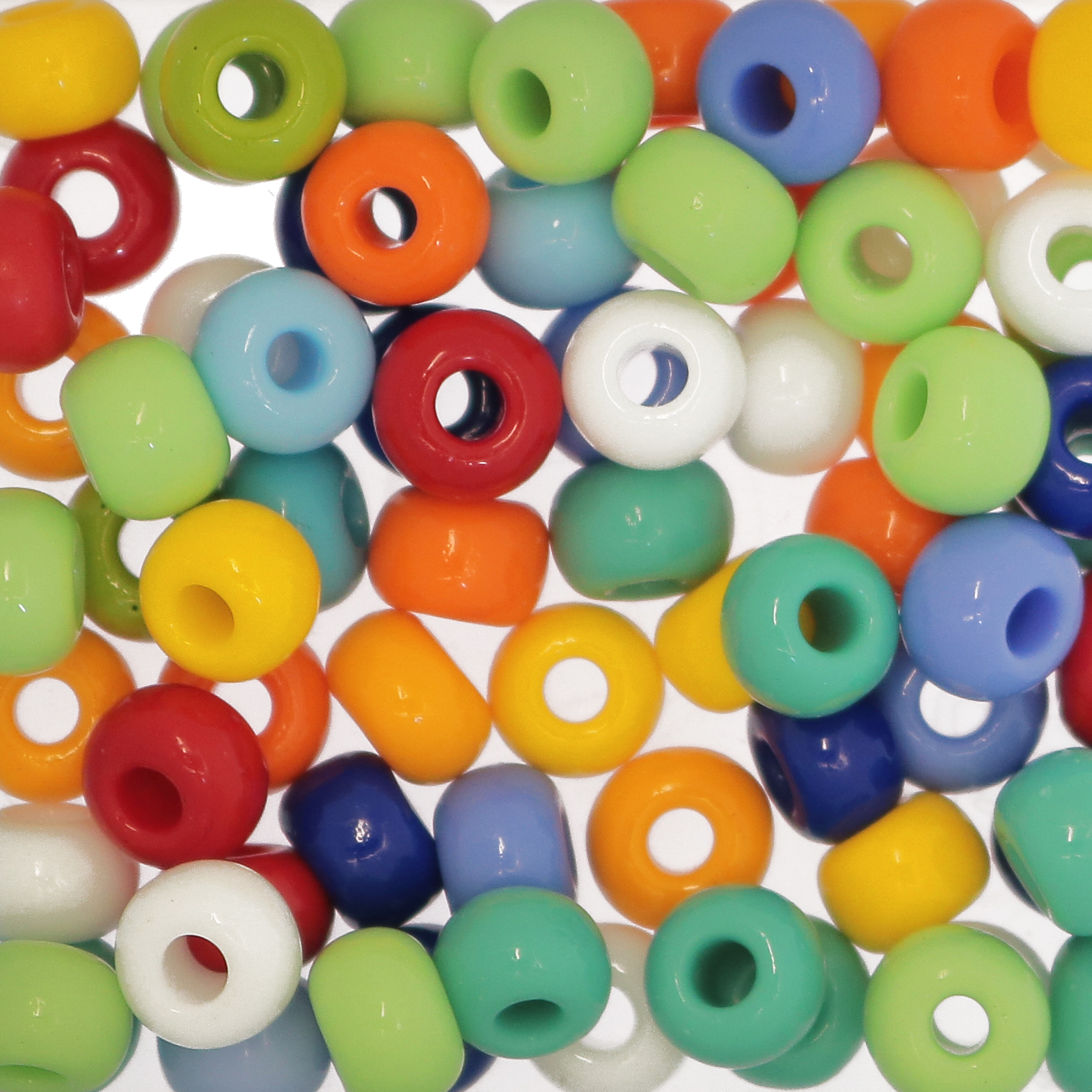 Mix di Conteria gigante in vetro, 8x5 mm., Multicolor opaco