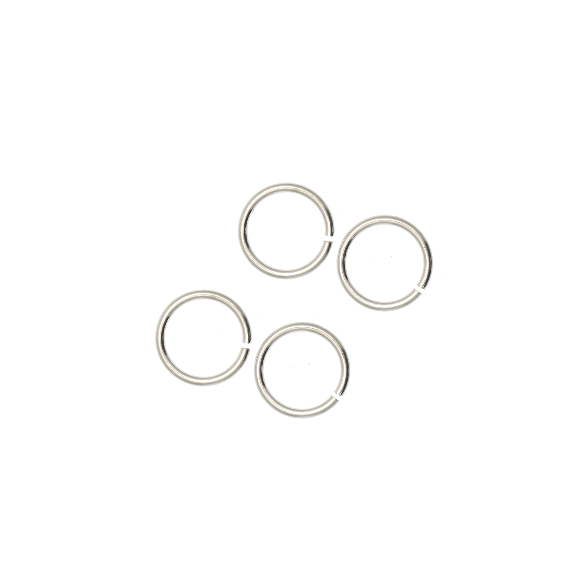 Anellino tondo aperto 8x1 mm. in Argento 925