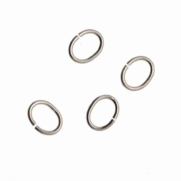 Anellino ovale apribile 4x5 mm. Argento 925