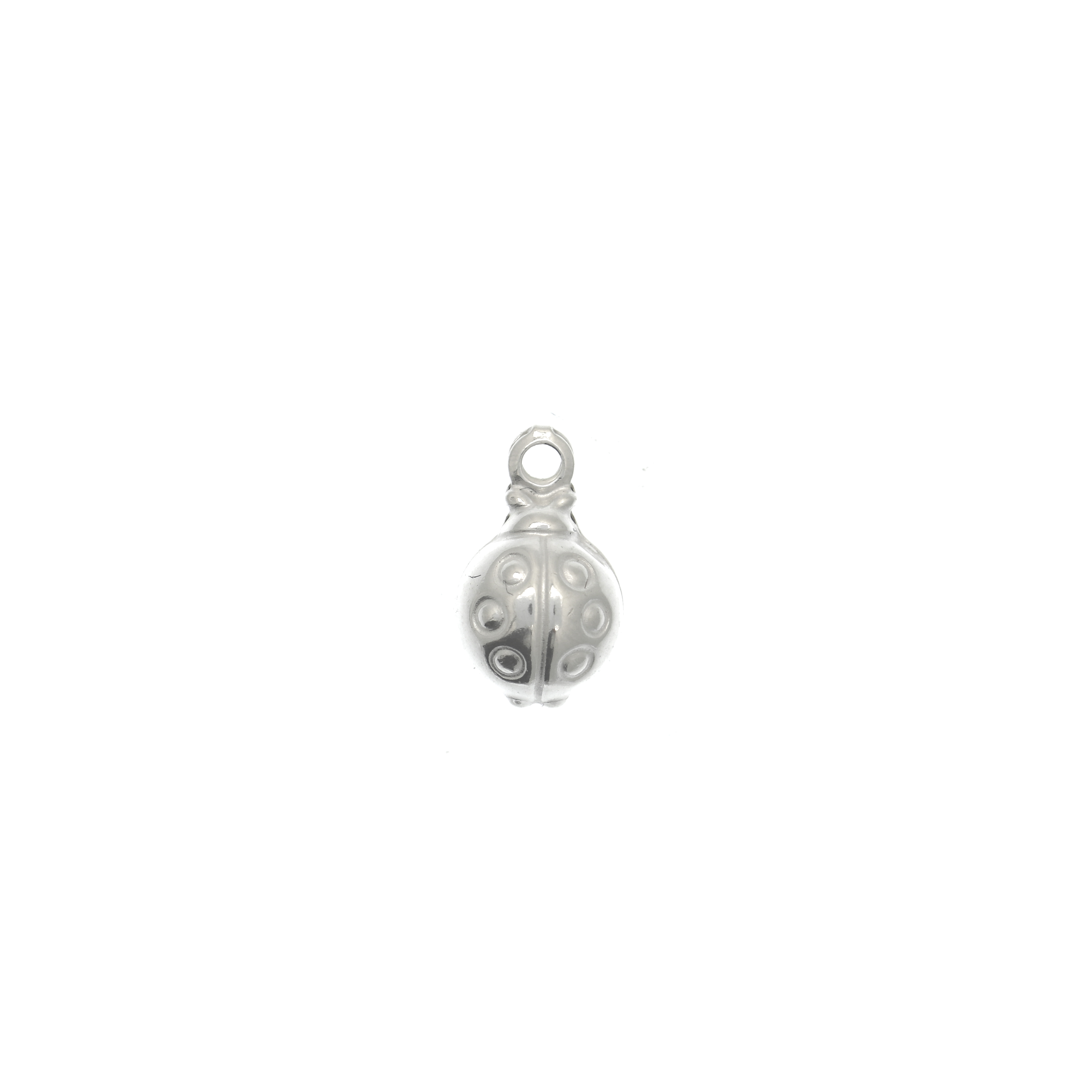 Ciondolo a forma di coccinella, 8x13 mm. in Argento 925