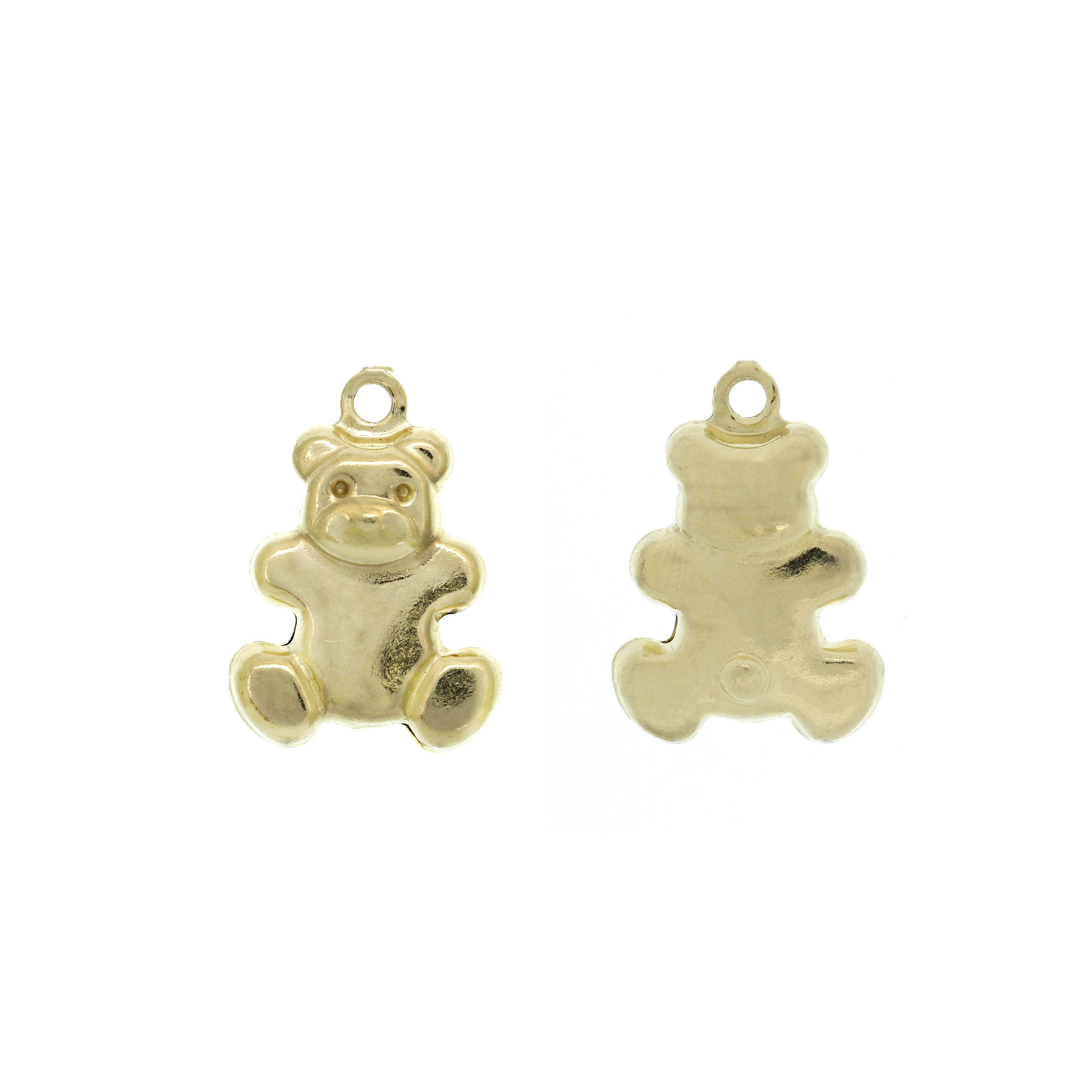 Ciondolo a forma di orsetto piatto 12x15 mm. in Argento 925
