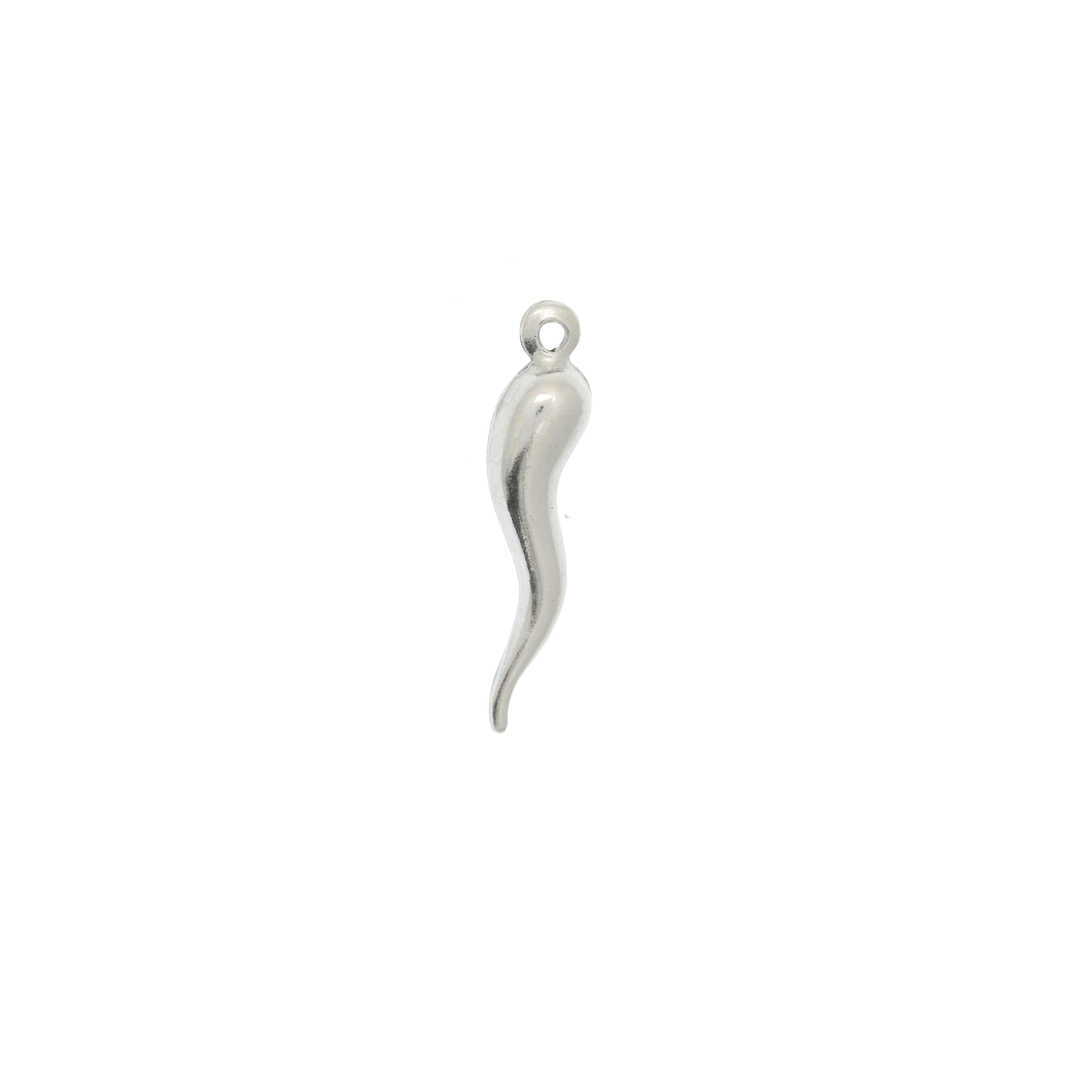 Ciondolo a forma di corno 25,5x6,5 mm. in Argento 925