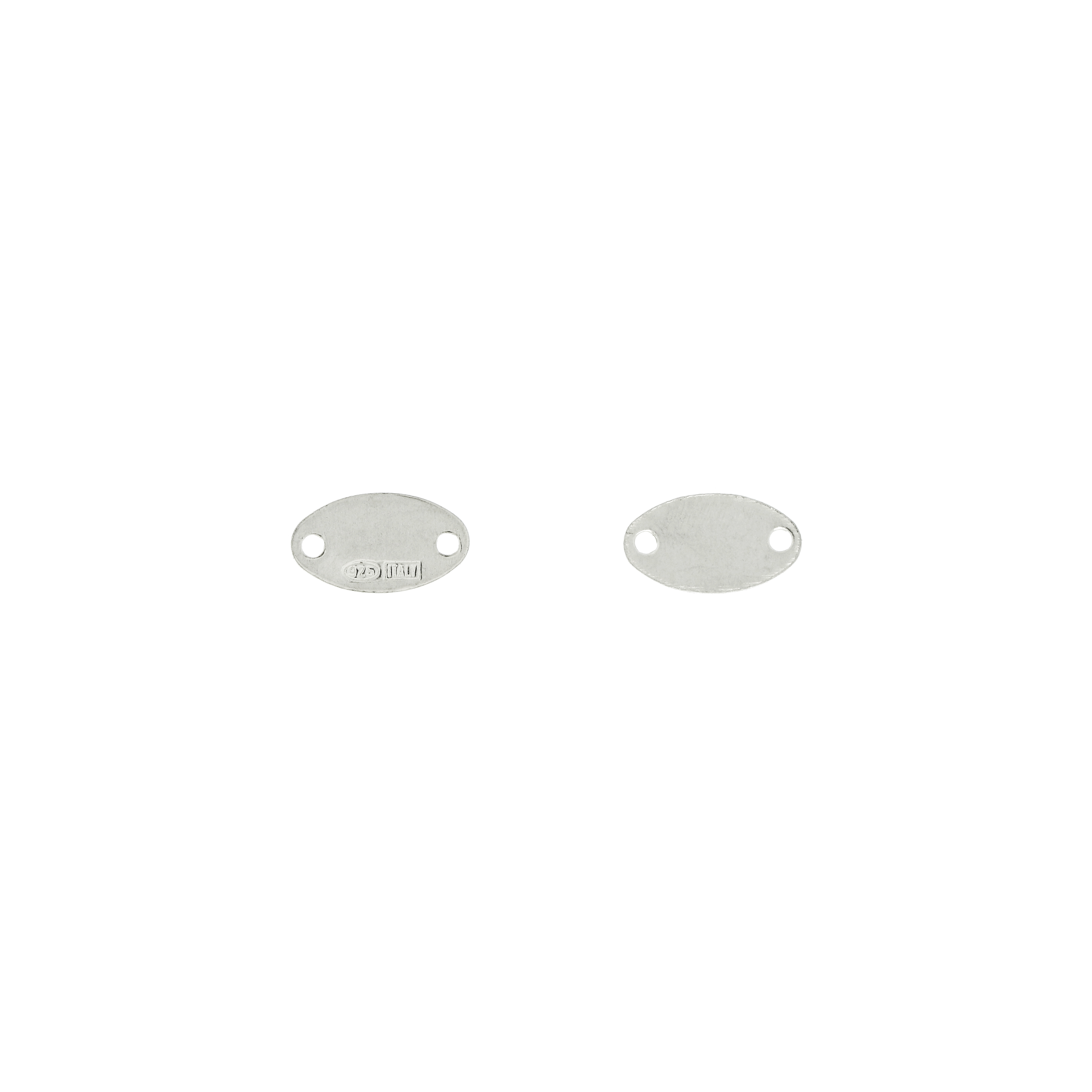 Ciondolo a forma di piastrina ovale con incisione Argento 925 8x4,5 mm. in Argento 925