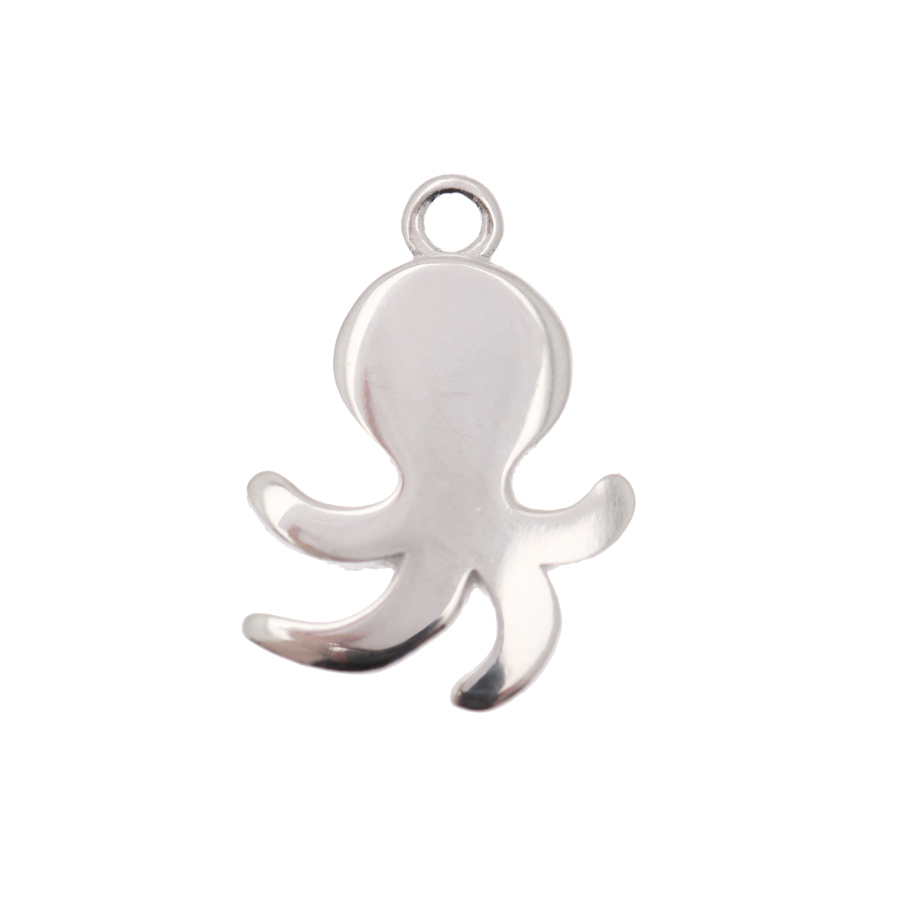 Ciondolo a forma di Polipetto, 11x15 mm., in Argento Lucido 925