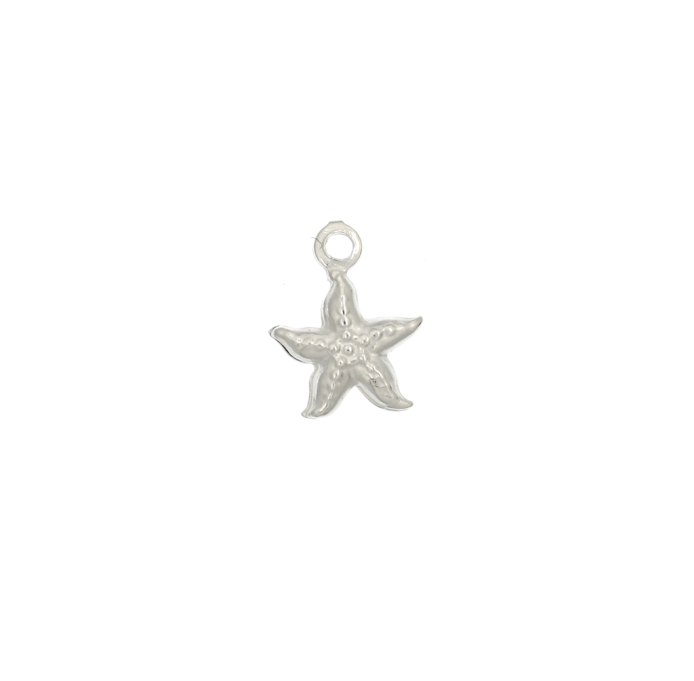 Ciondolo a forma di stella marina, 8x10 mm., in Argento 925