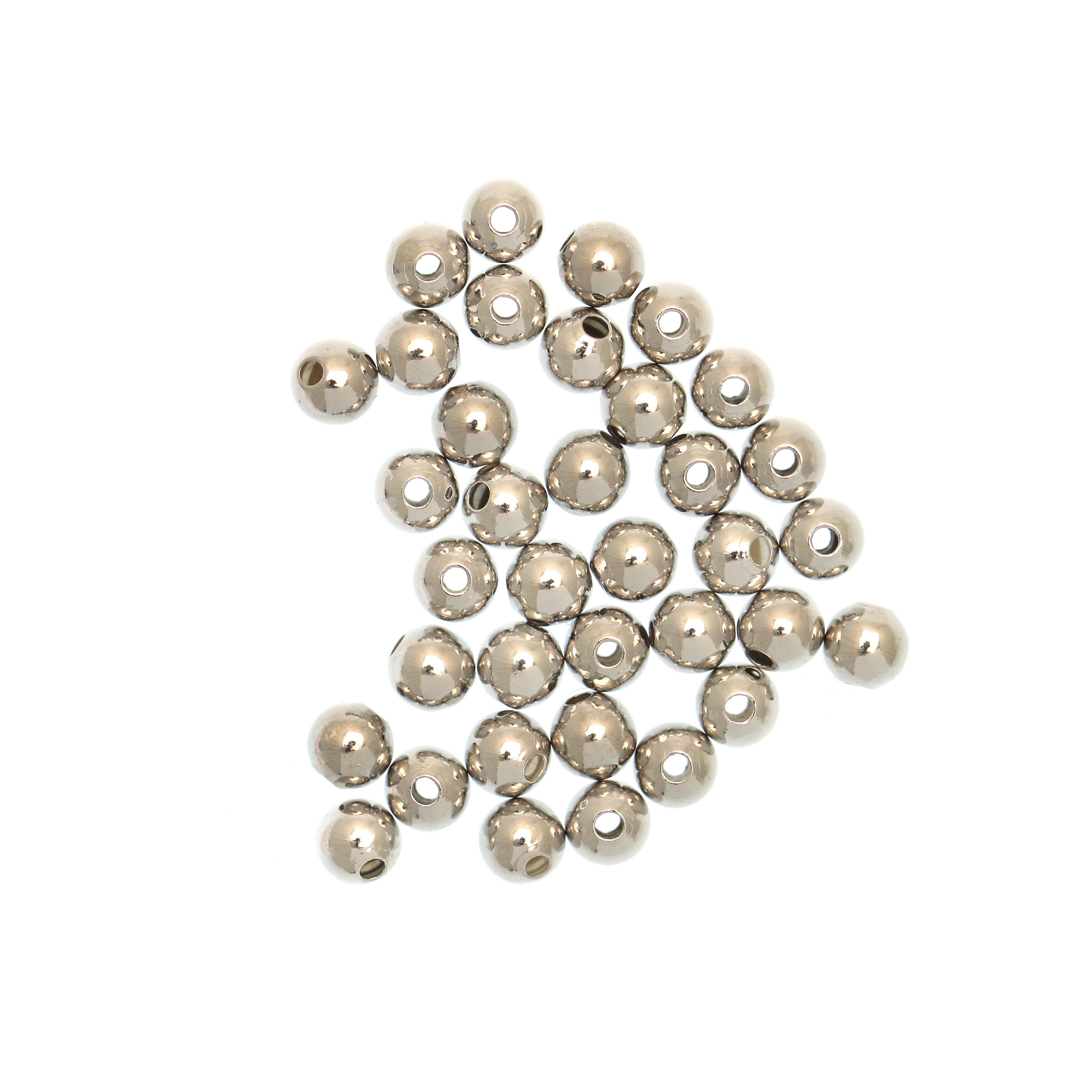 Distanziatore liscio a palla 4 mm. Argento 925 (foro stretto)