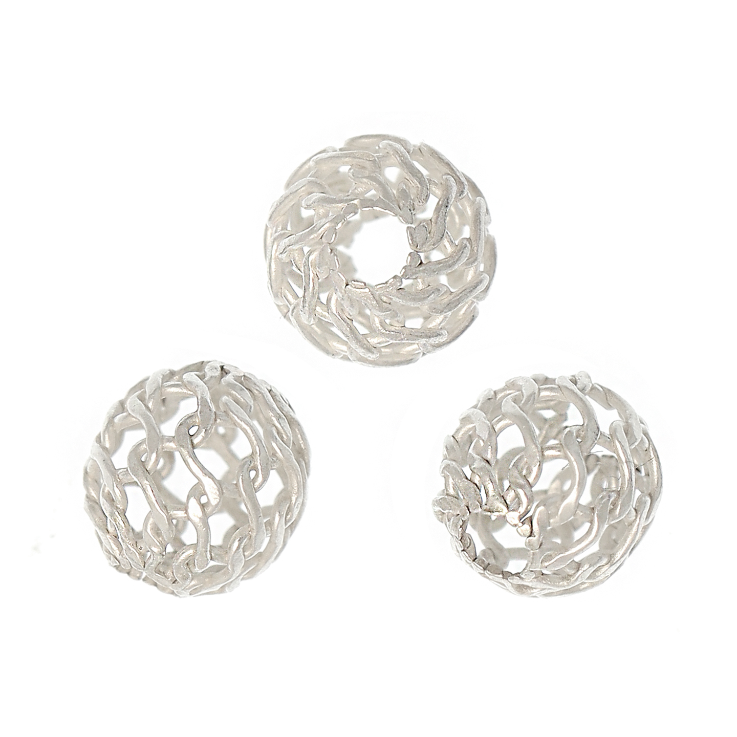 Palla traforata 6 mm. in Argento 925