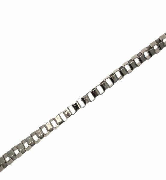Catena veneziana, sottile, in metallo, dimensione anello 3x3 mm.