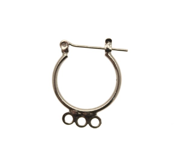 Cerchio per orecchino apribile, con chiusura americana, largo 18 mm., lungo 23 mm.