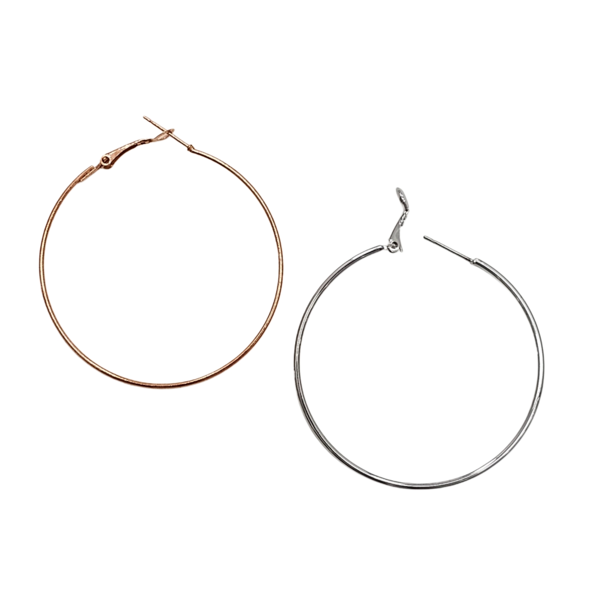 Cerchio liscio, spessore 1,6 mm., con chiusura a molla, diametro cerchio 50 mm. (QUALITA' SUPERIORE)