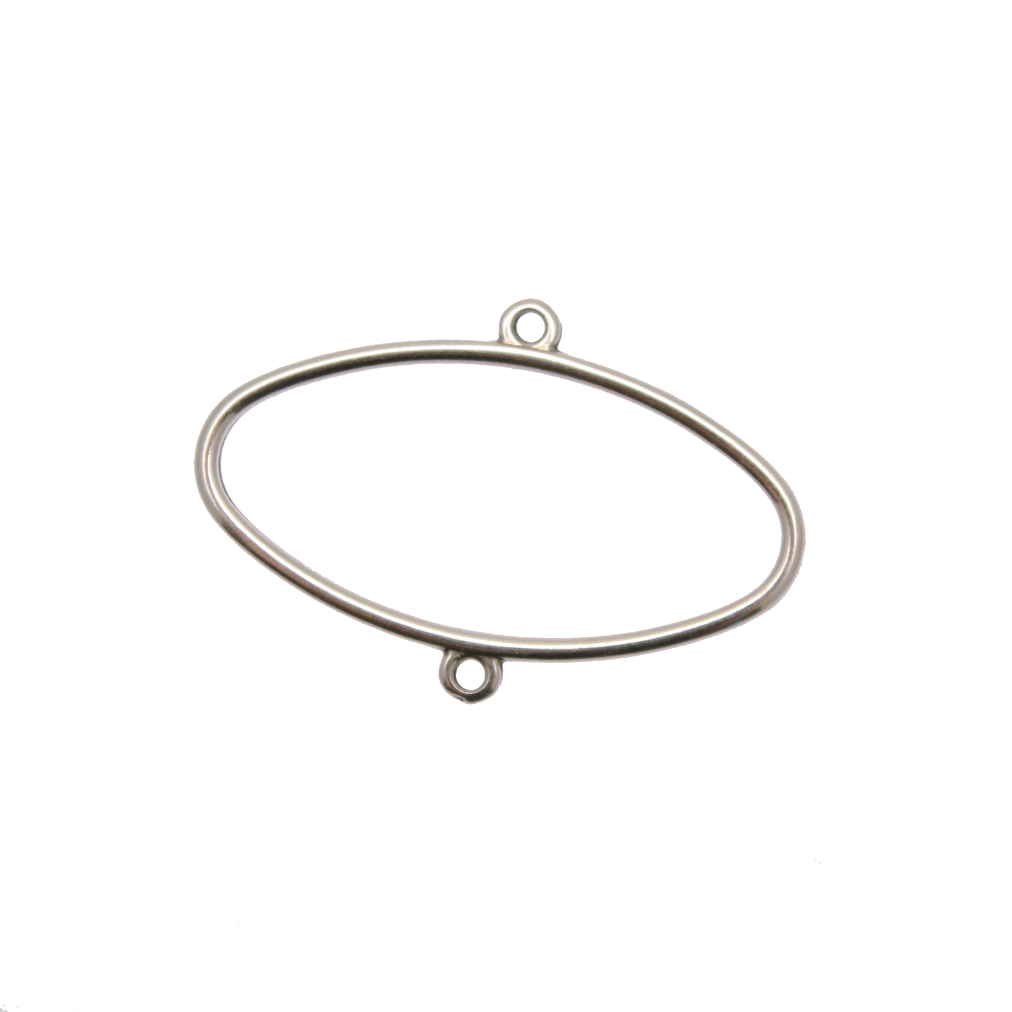 Base orecchino ovale con due anelli 40x26 mm.